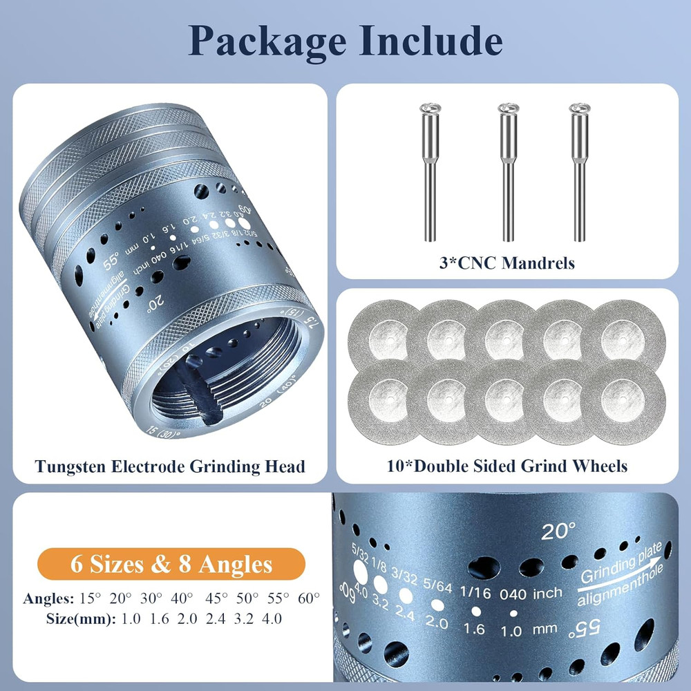 Tungsten Electrode Sharpener Grinder Head,Tungsten Sharpener for Tig Welding wit