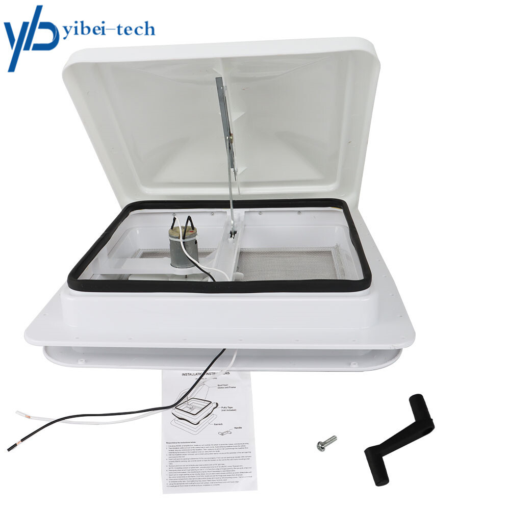 14" x 14" RV Roof Vent For Camper Trailer Universal White Lid Interior Garnish