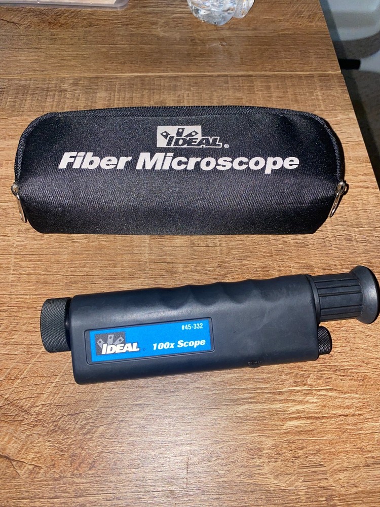 Handheld Fiber Optic Inspection Microscope Push Button Lighted/ Origininal Owner