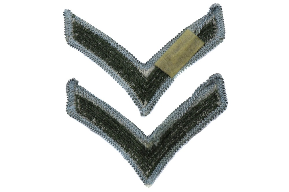 2 Vietnam USMC Private First Class PFC Marines E2 Chevrons Patch Pair Green Tan