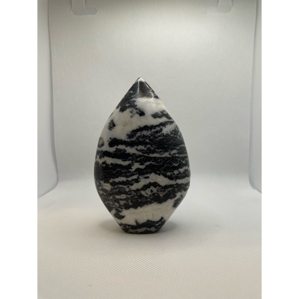 Zebra Jasper Teardrop Flame Freeform