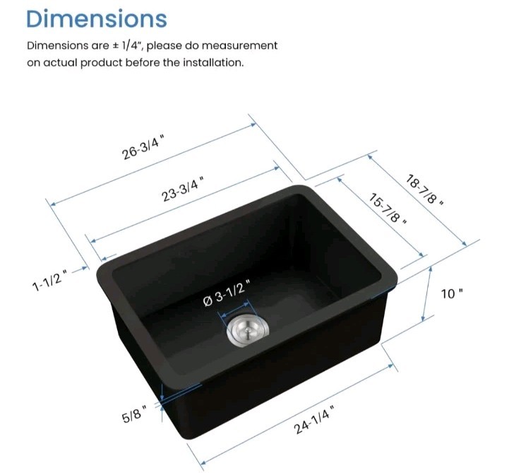 KIBI - Landis 27" Undermounted Kitchen Fireclay Sink