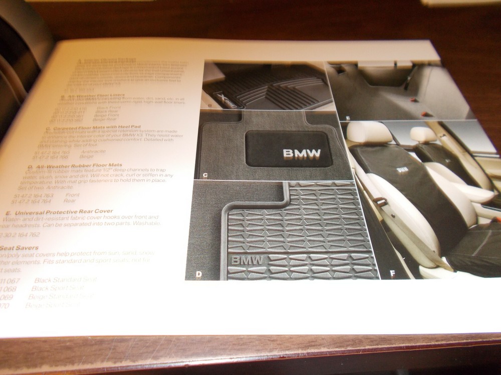 2011 BMW X3 28-page Accessories Catalog
