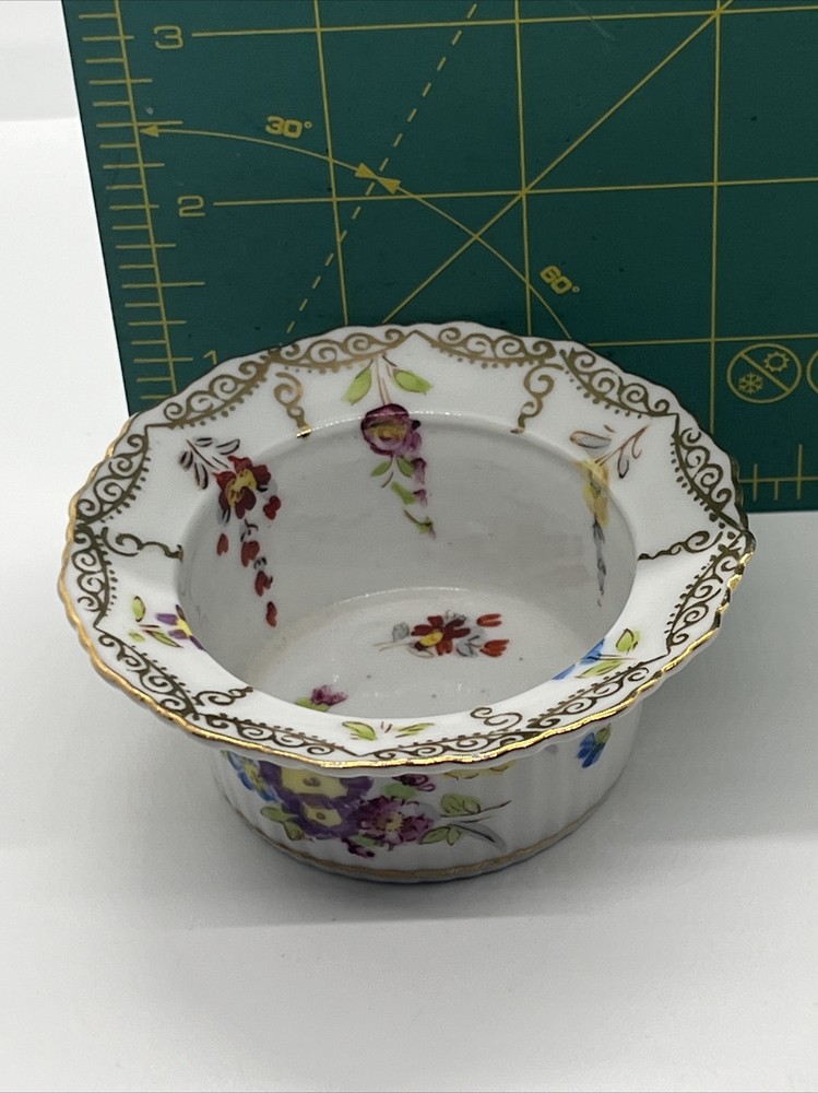 Hand painted Floral Ramekin And Saucer