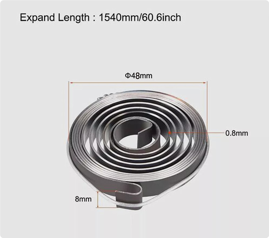 Drill Press Spring Quill Feed Return Coil Spring Assembly Part 0.8*8*1540/48mm