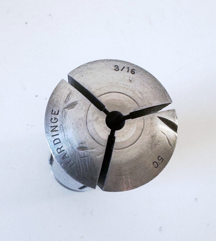 3/16" HARDINGE 5C Round Collet External & Internal Threads .1875" USA