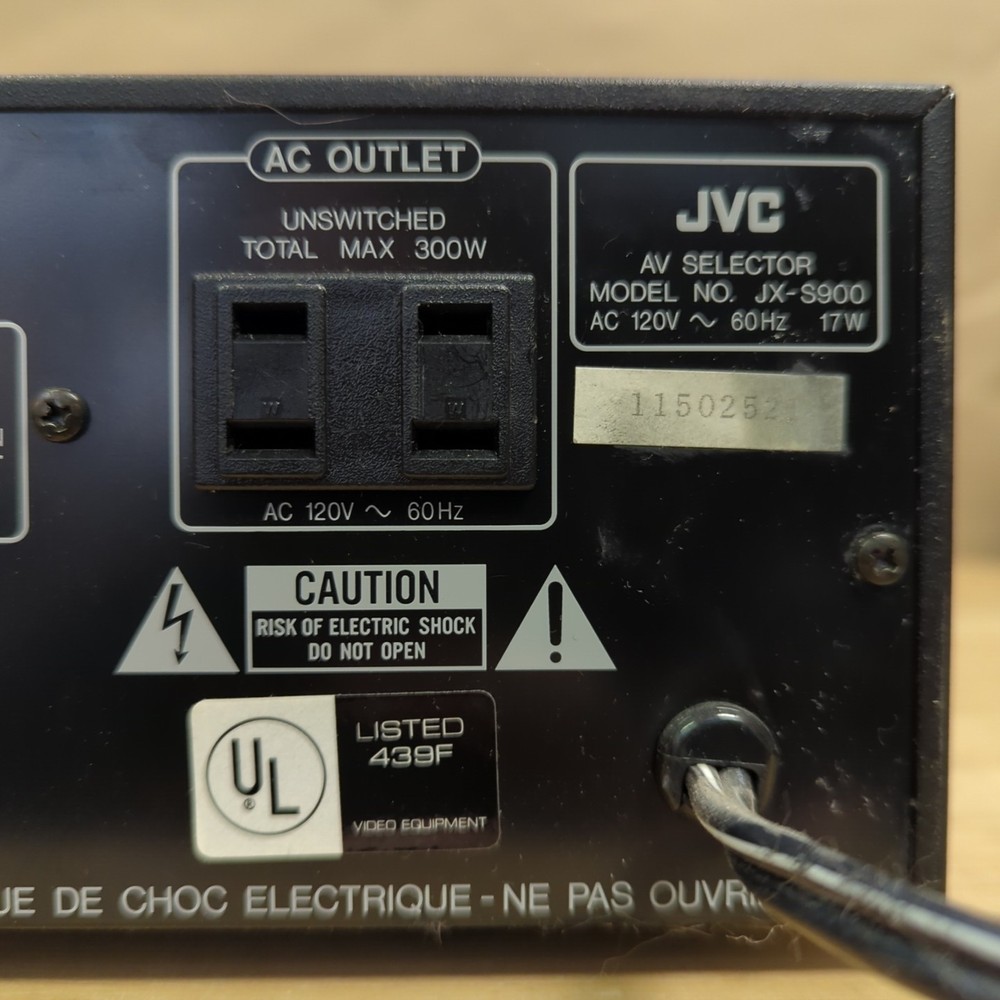 JVC Model JX-S900 AV Selector Switch – High-End Component