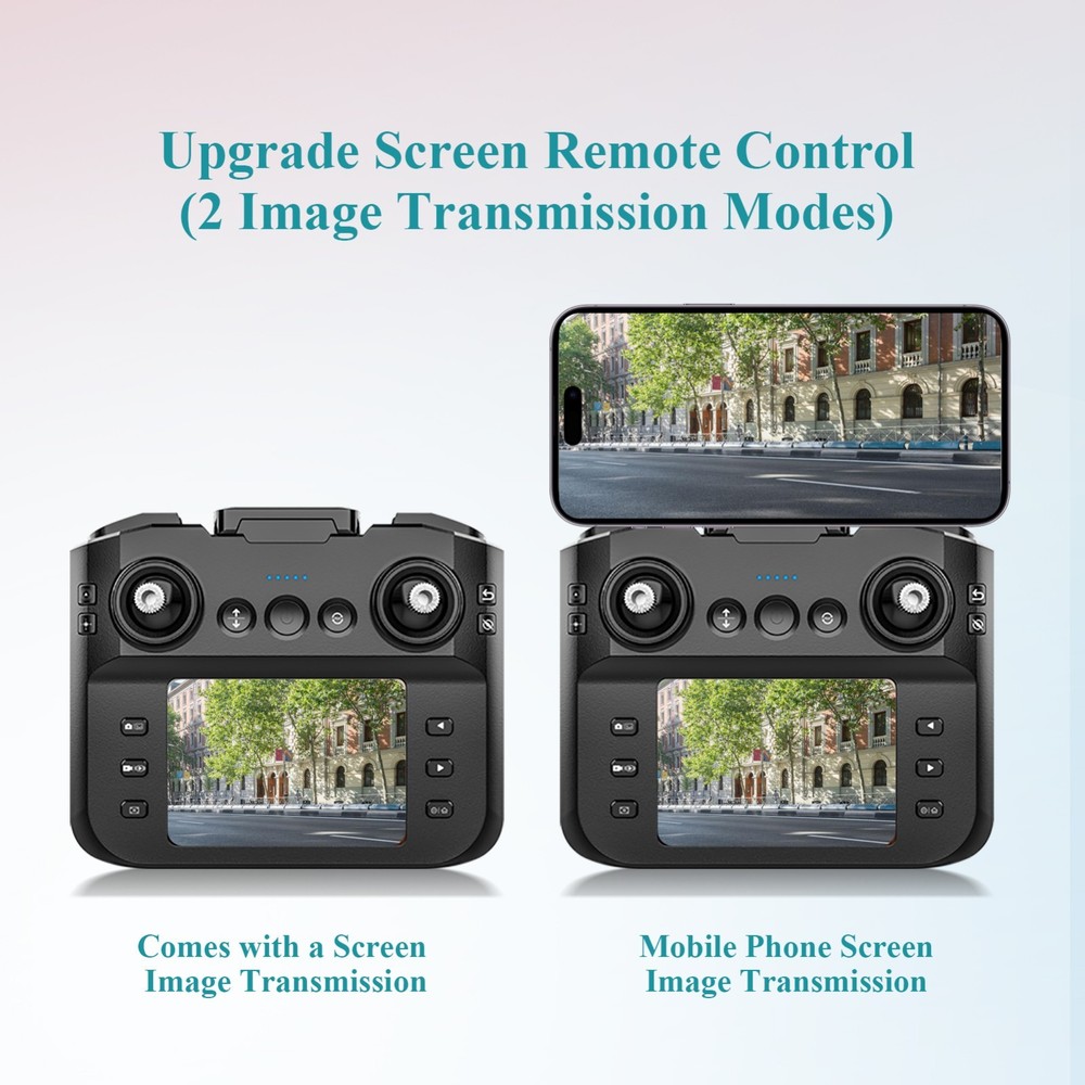 4K Camera Drone with RC Screen Foldable Brushless Quadcopter Obstacle Avoidance