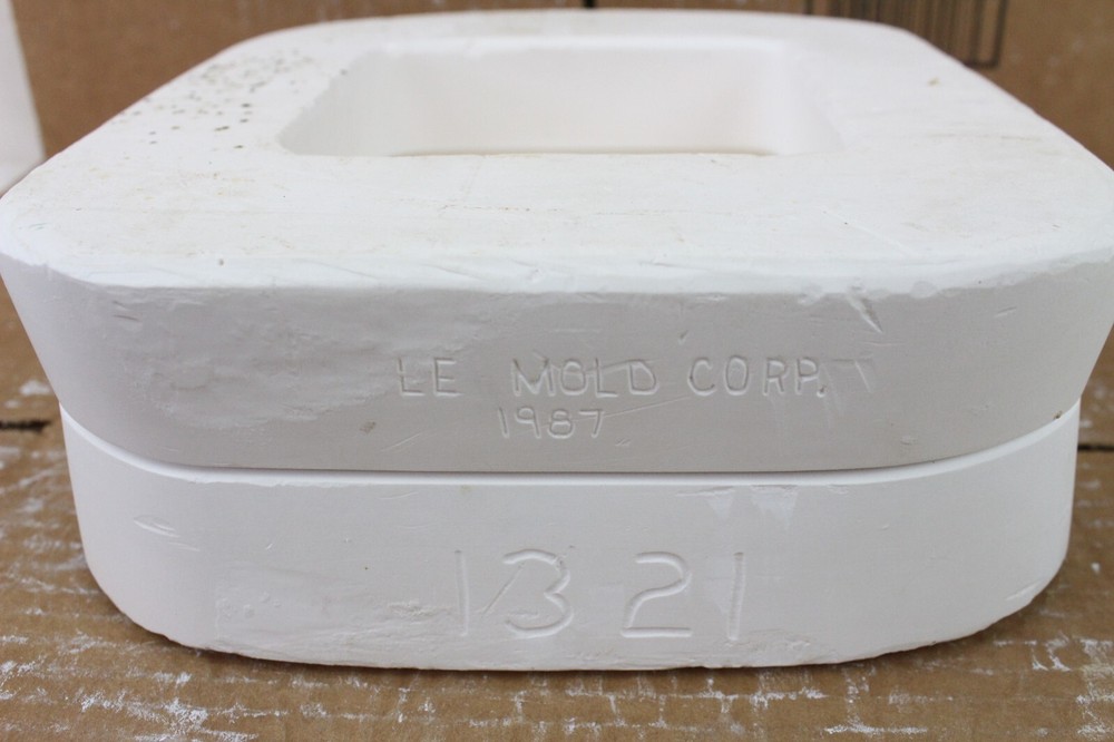 Ceramic Slip 2 Piece Mold Wood Grain Base Kimple Cast Casting
