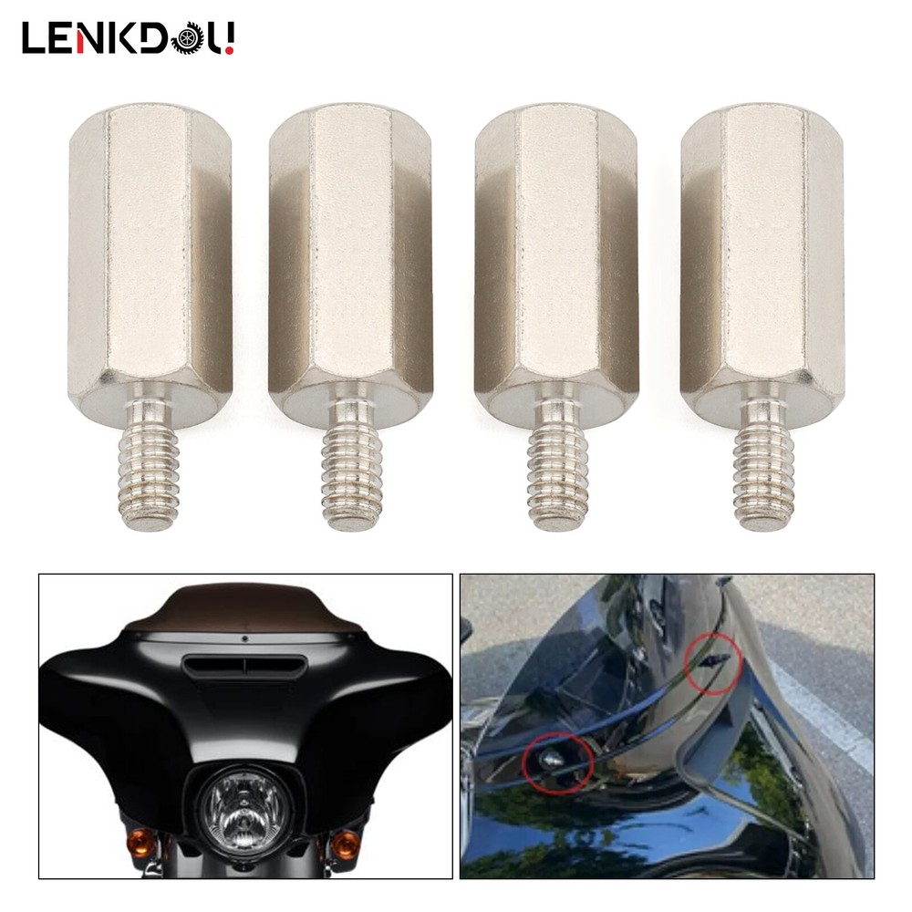 For Harley Batwing Extender Nut Standoff Stud Outer Fairing Touring Street Glide