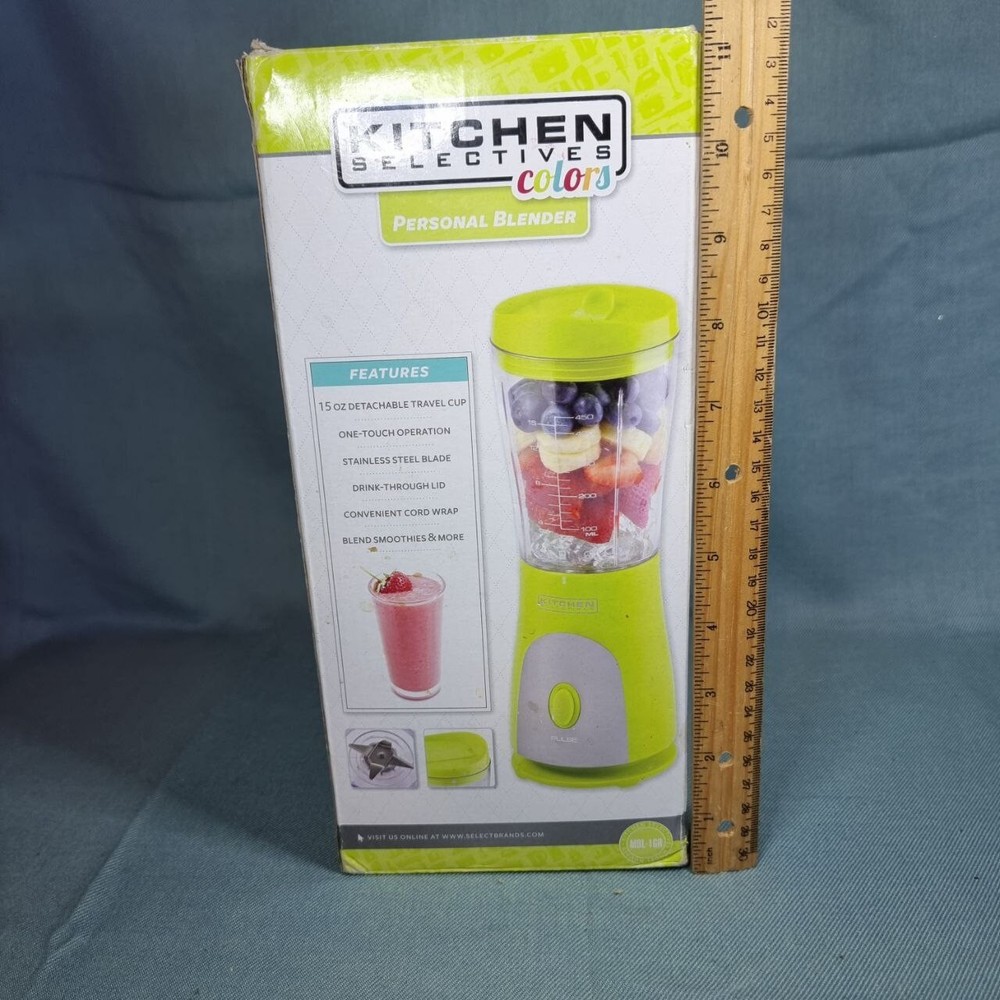 Kitchen Selectives Personal Blender, 15 Oz, Green