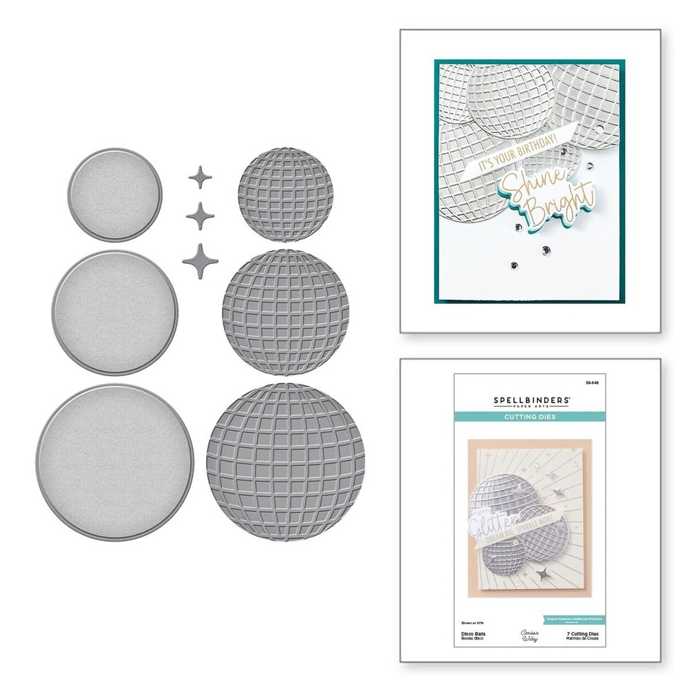 Spellbinders Disco Balls Etched Dies, Metal