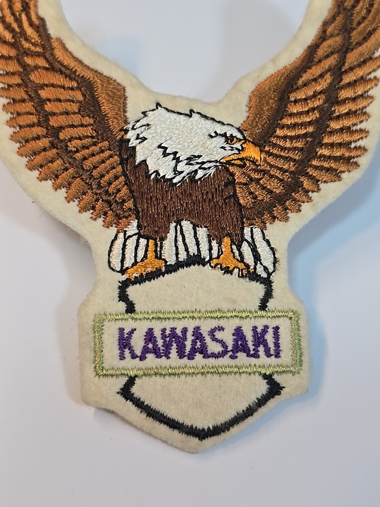 Kawasaki Eagle Iron-On Patch Motorcycle