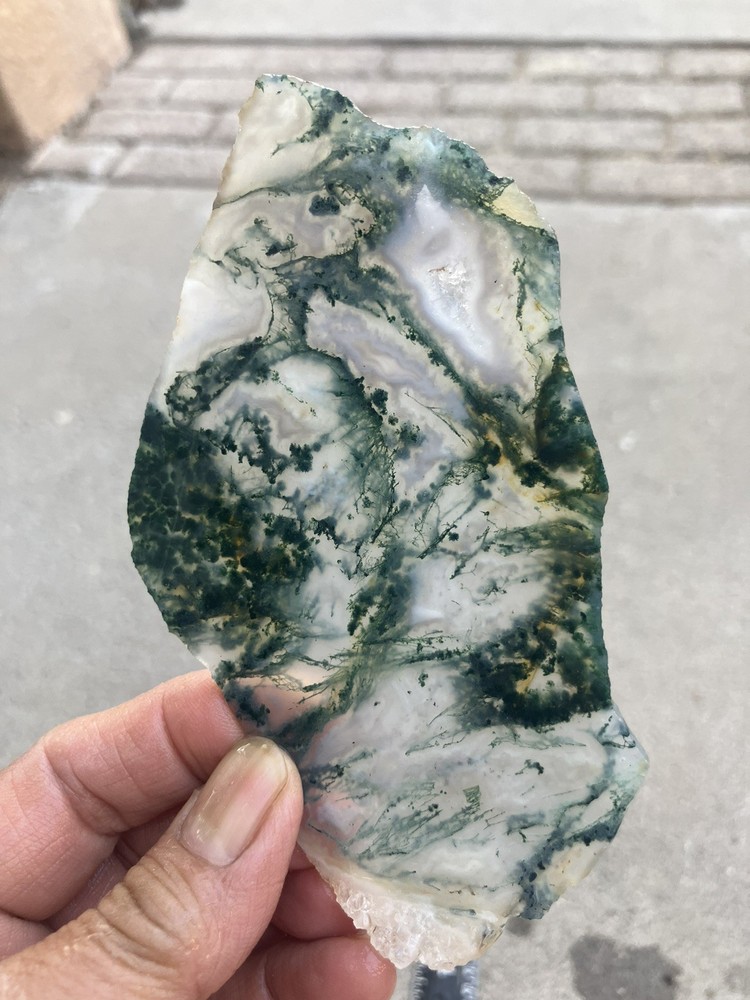 Indian Green Tree Moss Agate Slab