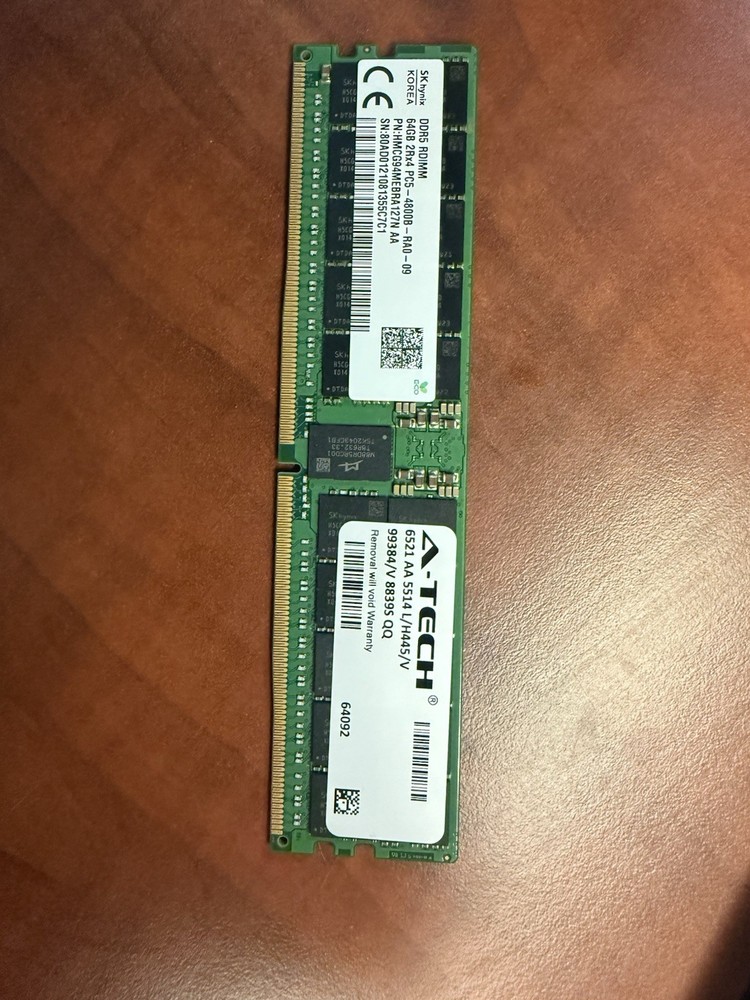 SK hynix DDR5 RDIMM 64GB Registered ECC DIMM Server Memory DDR5-4800