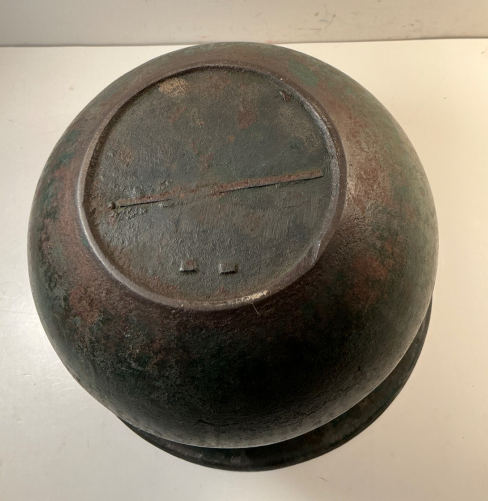 Antique Cast Iron / Porcelain Spittoon