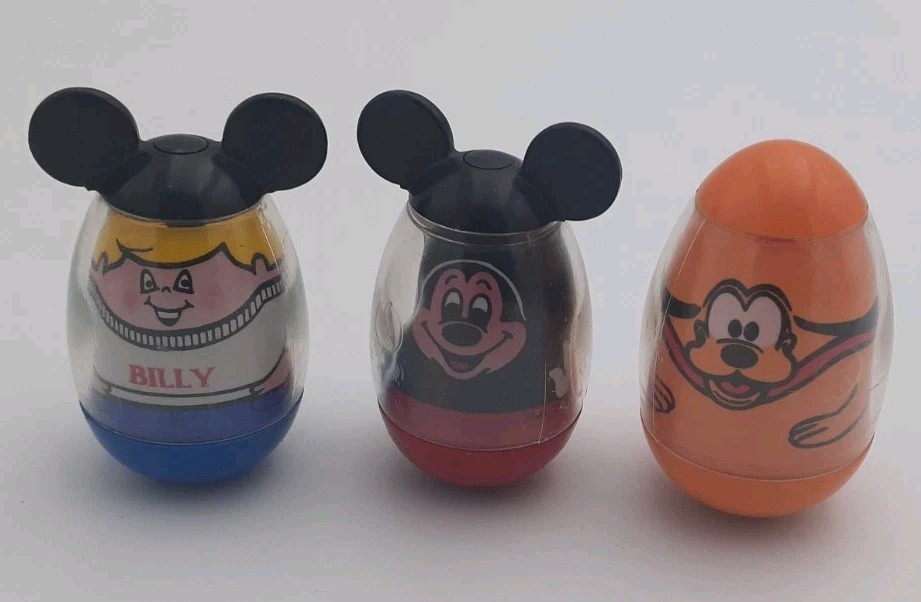 Disney Weeble Wooble Lot Pluto Mickey & Billy