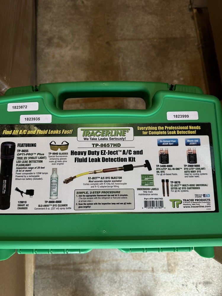 Tracerline TP-8657HD - AC & Fluid Leak Dectection Kit - Heavy Duty