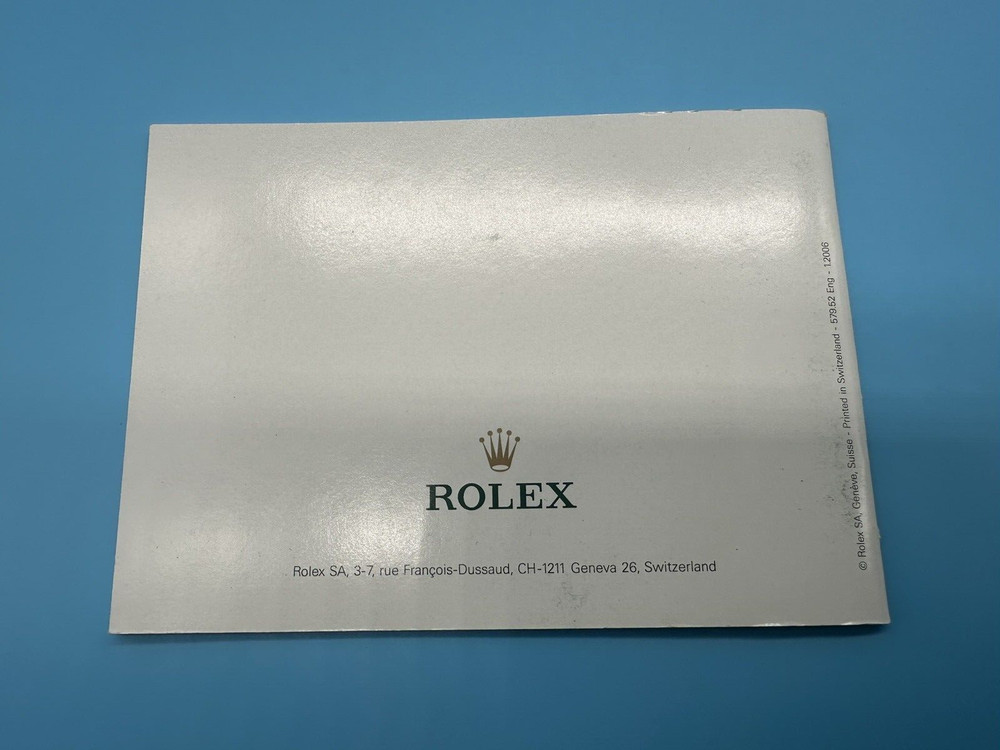 Rolex Explorer Booklet Set From 2006