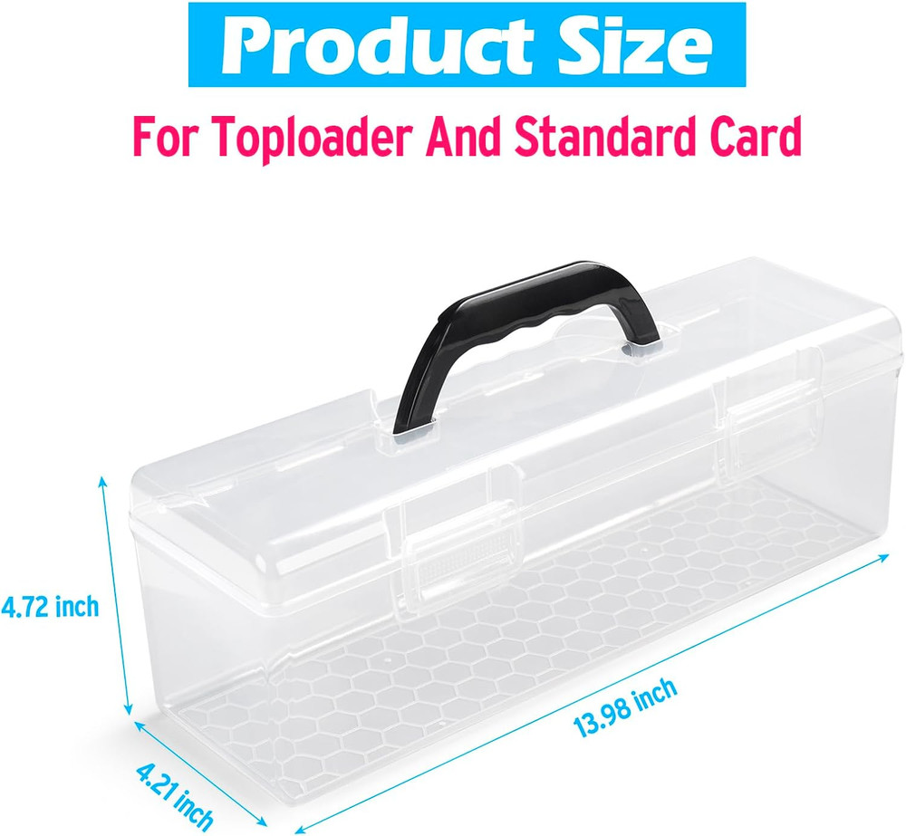 Storage Box for Toploader, Trading Card Storage Box Plastic, Playing Card Case,
