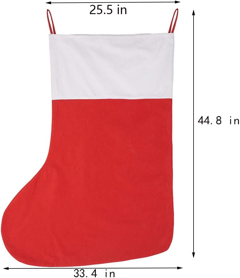 Jumbo Christmas Stocking Red White