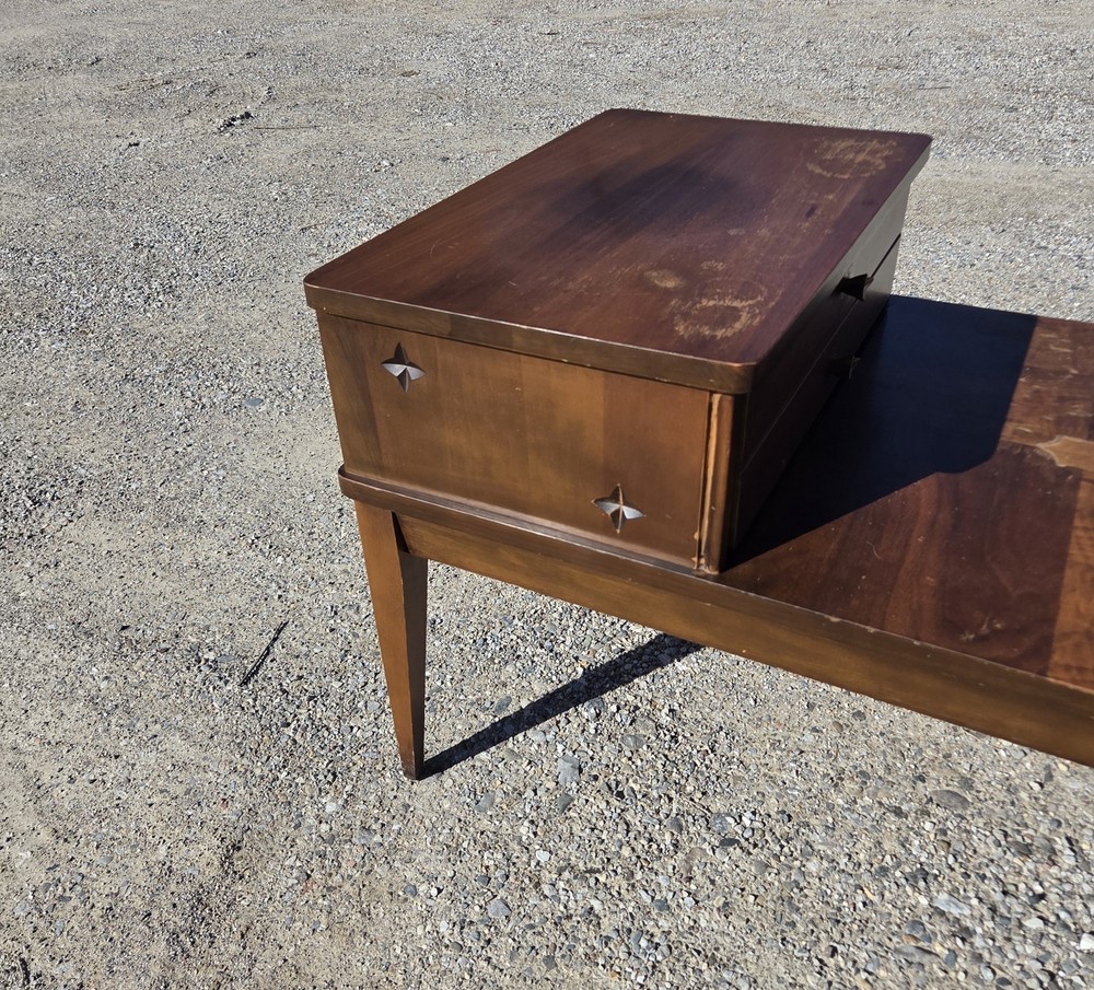 One Mid-century Mersman ( 1950s-1970s ) step-up side table solid wood.