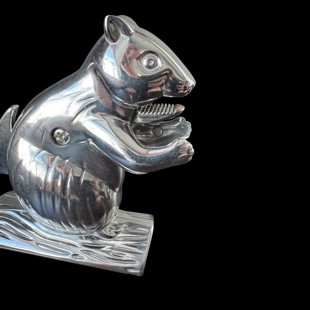 1970's Pressed Aluminum Squirrel Nutcracker 5 1/2" x 8 1/2"