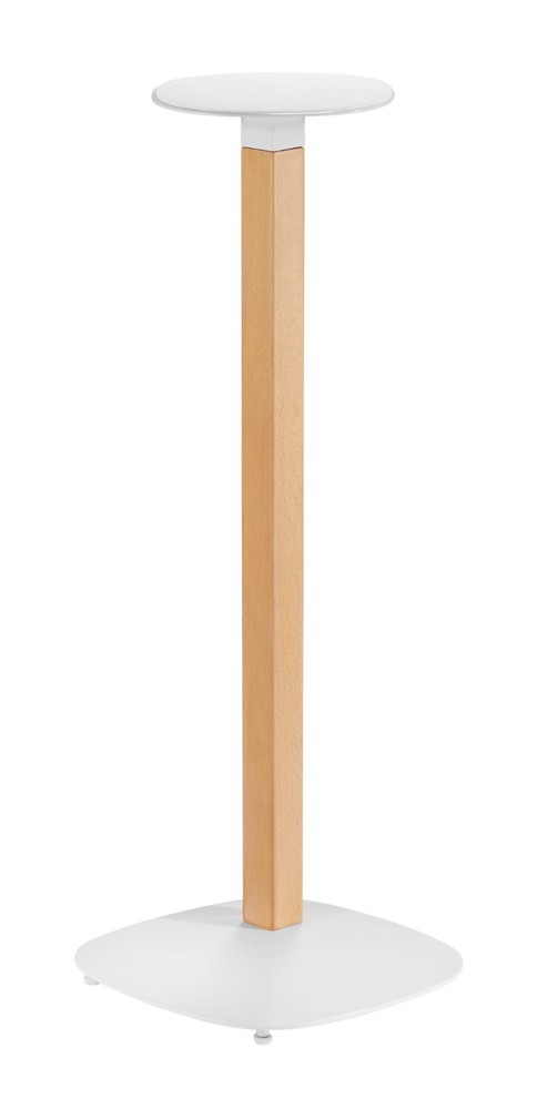 ynVISION Universal Wood Speaker Floor Stands | White | PAIR - 2 PACK