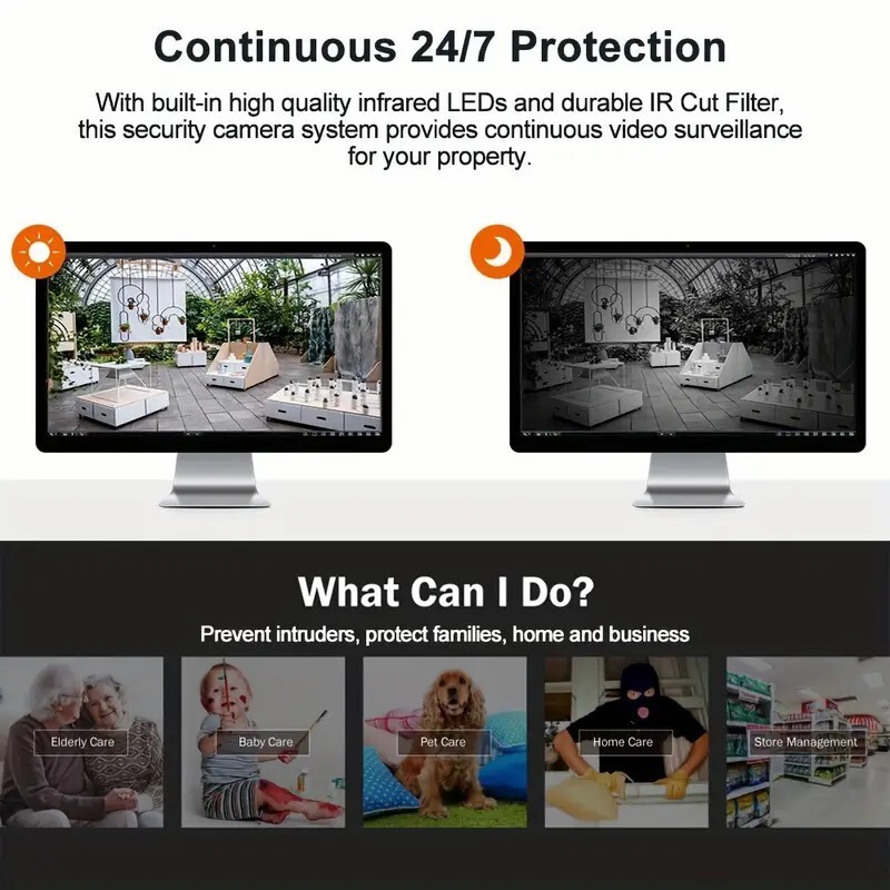 Sansco 4CH 4MP DVR 1920P HD CCTV Security Camera System Infrared Night Vision
