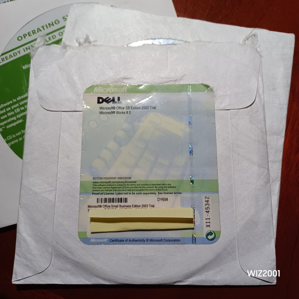 Genuine Microsoft Works 8.5 With Tracking ID & Office 2003 Trial Read Descriptio