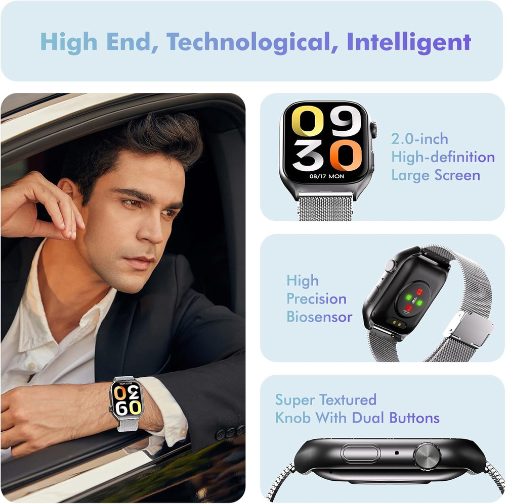 Android Smart Watch for Women - Bluetooth Call,Compatible with Android & Ios，2.0