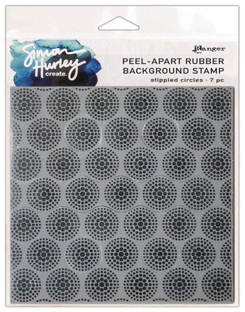 Simon Hurley create. Cling Stamps 6"X6"-Stippled Circles