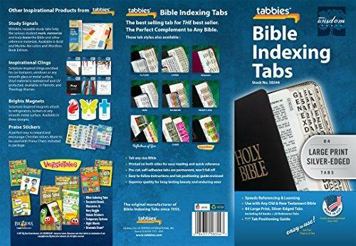 Large Print Bible Indexing Tabs - Silver: Bible Indexing Tabs