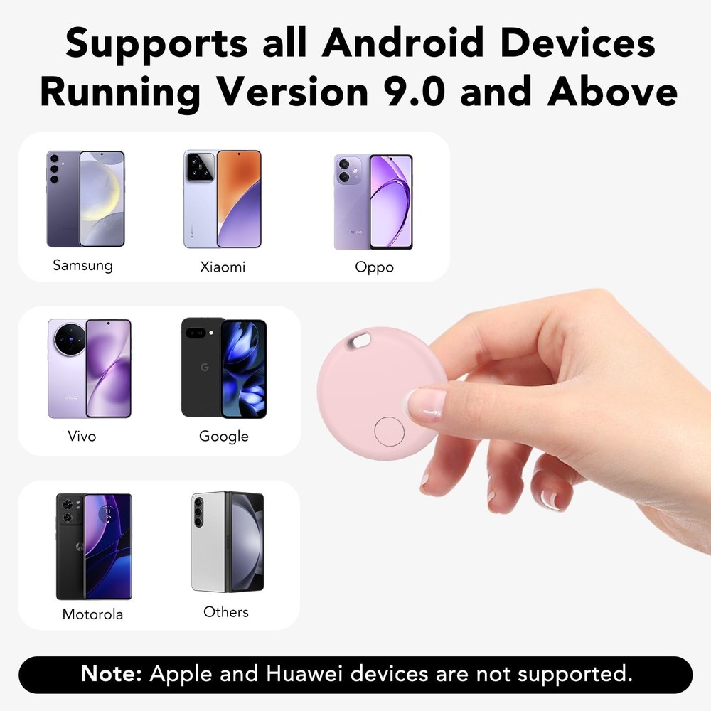 Air Tracker Tag for Android 2 Pack(NOT iOS or Huawei), Bluetooth Item Finder ...