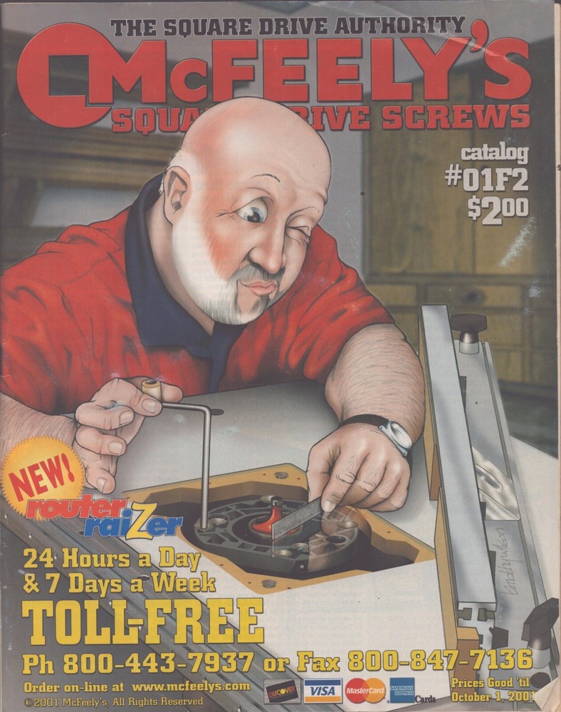 McFeely’s Square Drive Screws Catalog - October 2001 - Catalog #01F2