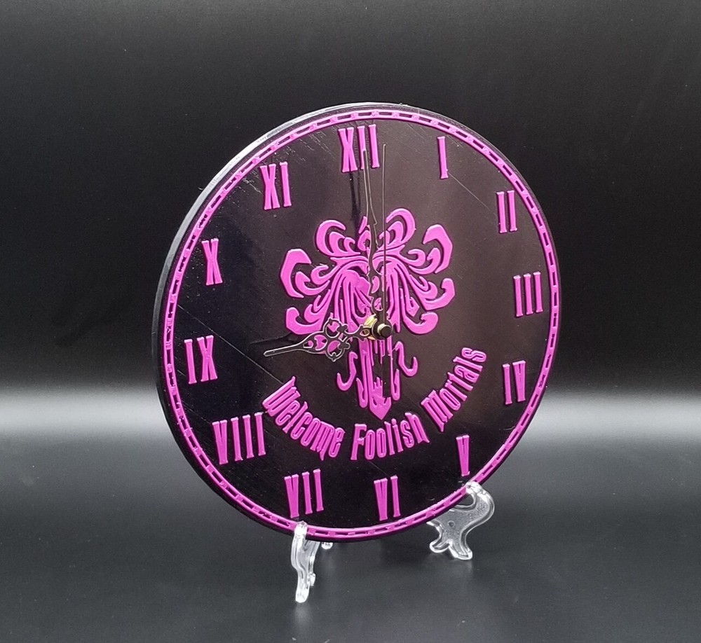 Personalized Haunted Mansion Welcome Foolish Mortals Inspired Wall Clock