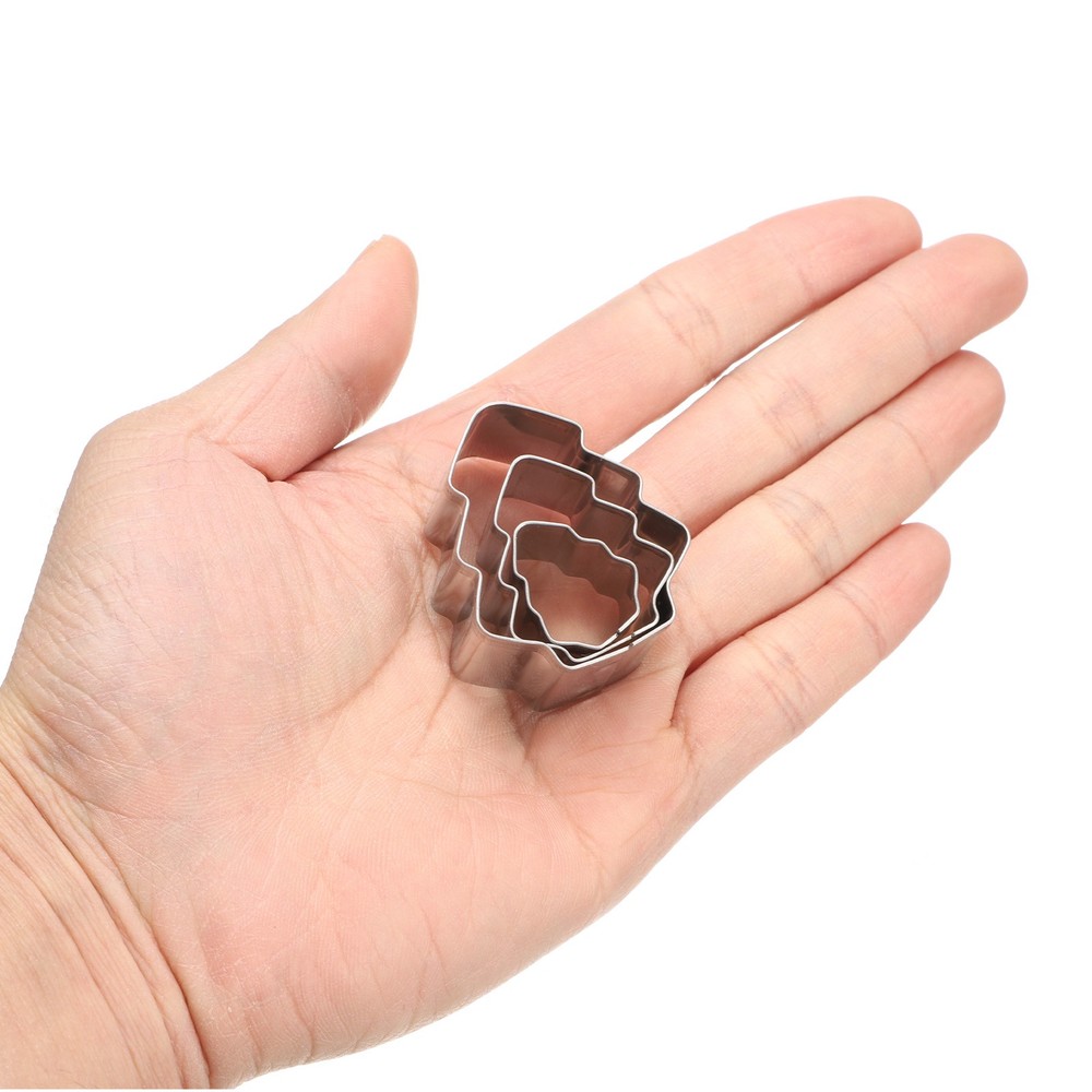 3Pcs Christmas Tree Cookie Cutters Set Assorted Sizes Cookie Cutters