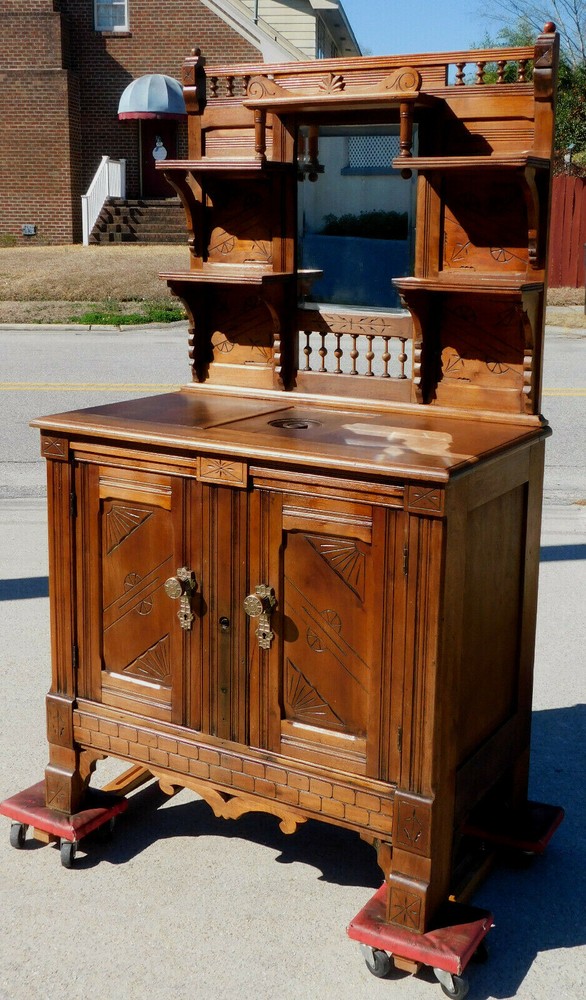 Ice Box Buffet~~Walnut Eastlake circa1880