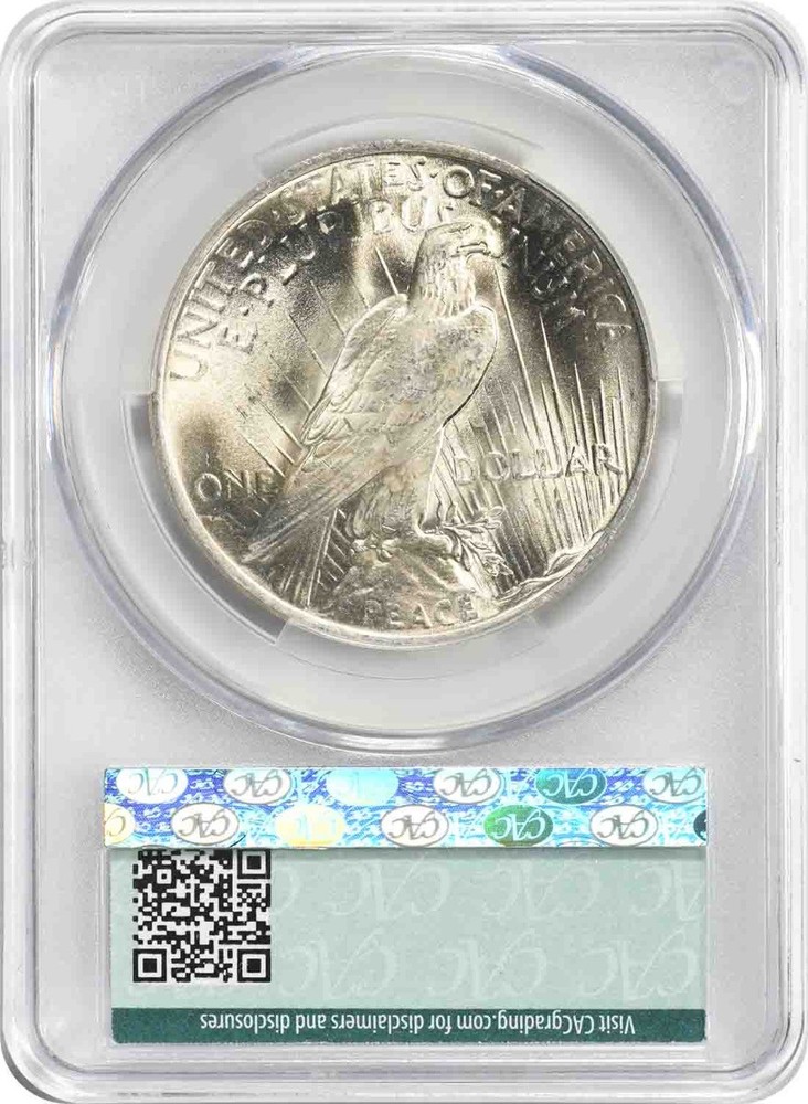 1923 Peace Silver Dollar MS65 CACG
