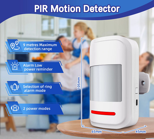 Camper-Van-Motorhome-Caravan Wireless Remote Alarm Security Entry Motion Sensor