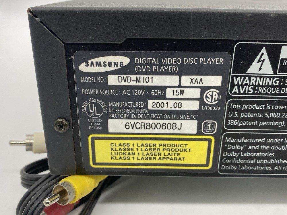 Samsung DVD-M101 DVD Player Video CD Player Tested Working