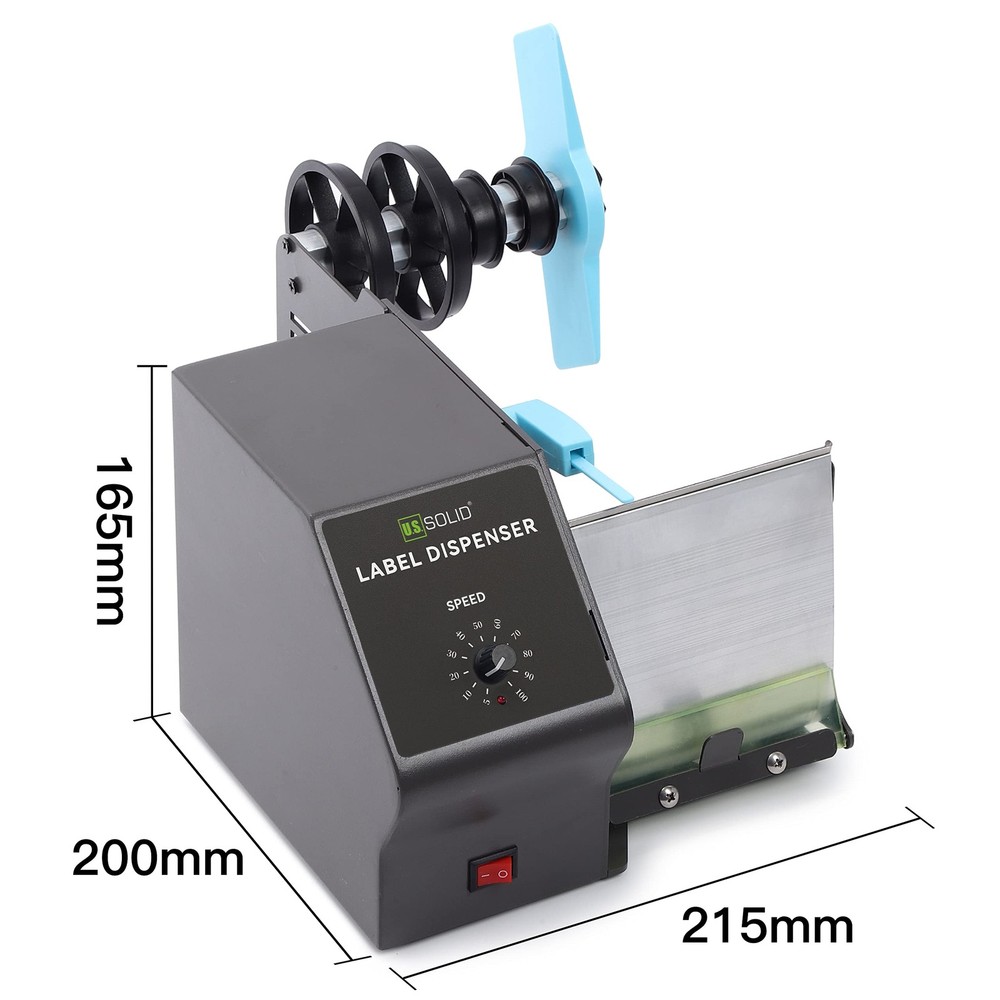 U.S. Solid Automatic Label Dispenser 11 in Roll Diameter 4.7 in Width