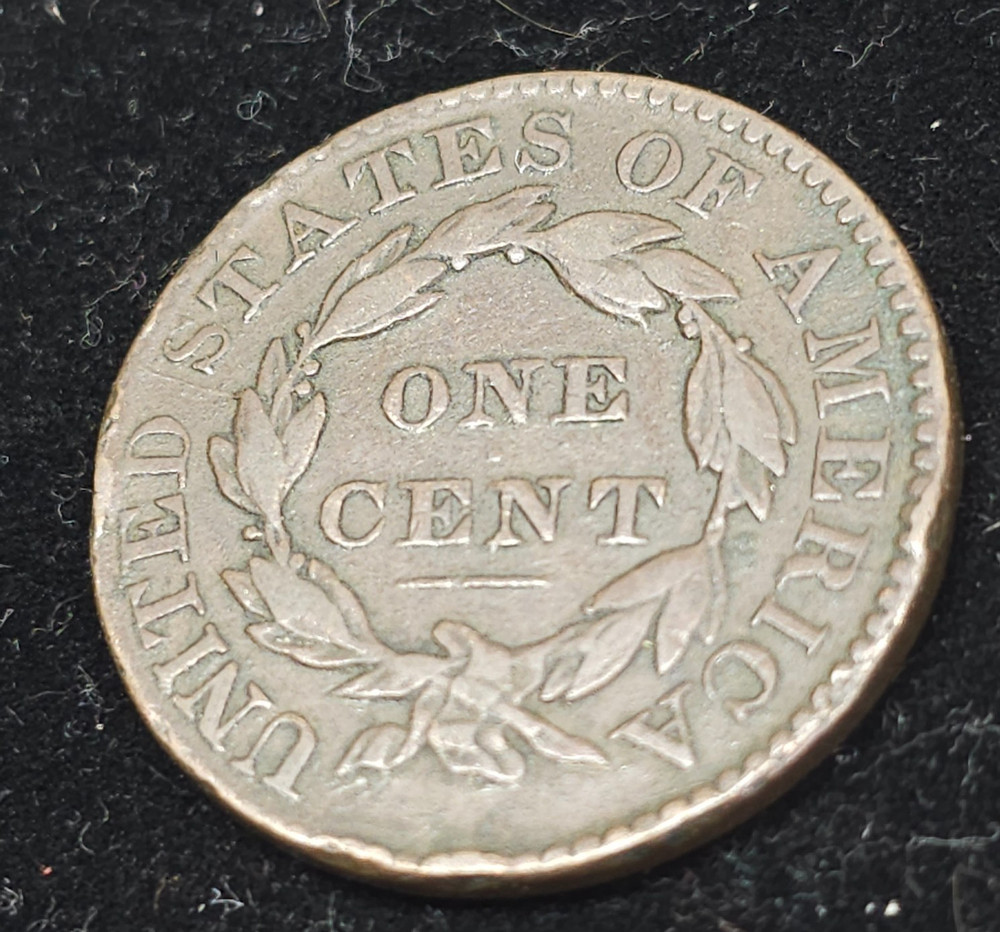 1829 Coronet Head , coronet Large Cent , F / VF