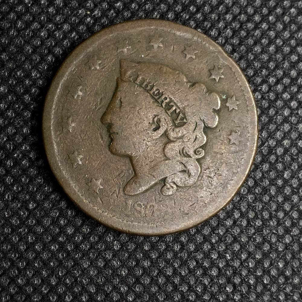 1838 Copper Coronet Head Large Cent