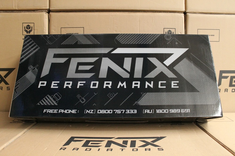 FENIX Intercooler (Universal).Core- 300x550x76mm. 2.5" Outlets Same Side Stealth