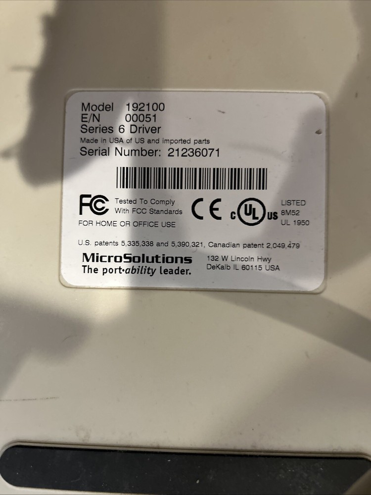 MicroSolutions Backpack CD-Rewriter 190130 Series 6