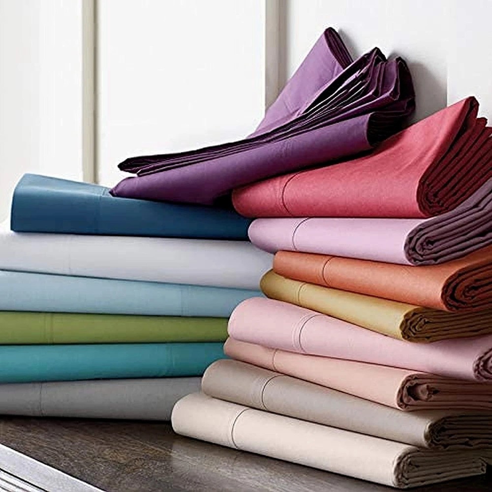 Fitted Sheet+2 Pillow Case 1200 TC Egyptian Cotton Solid & Stripe US Size