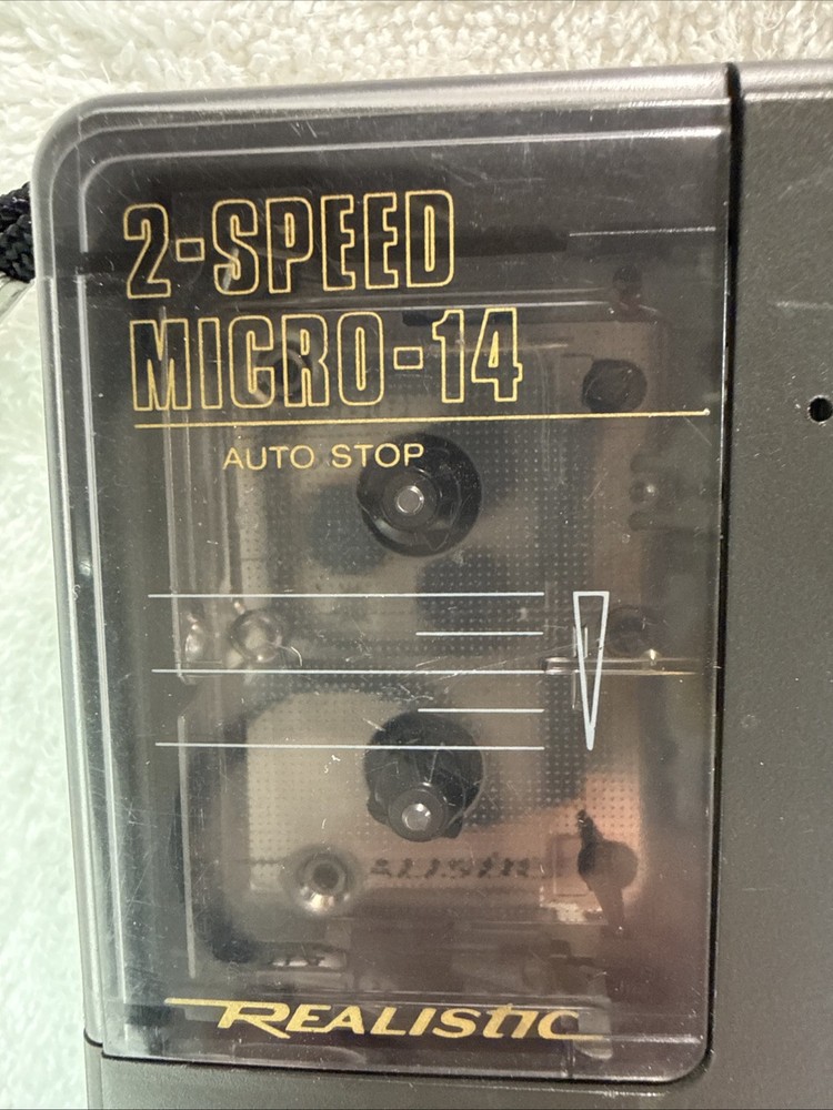 Realistic Micro-Minisette 14-1175 Microcassette Recorder 2-Speed Tested WORKING