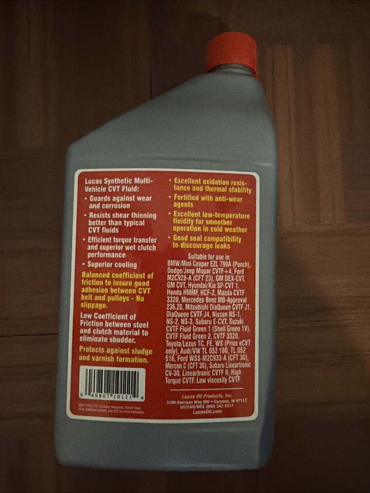 Lucas CVT Transmission Fluid