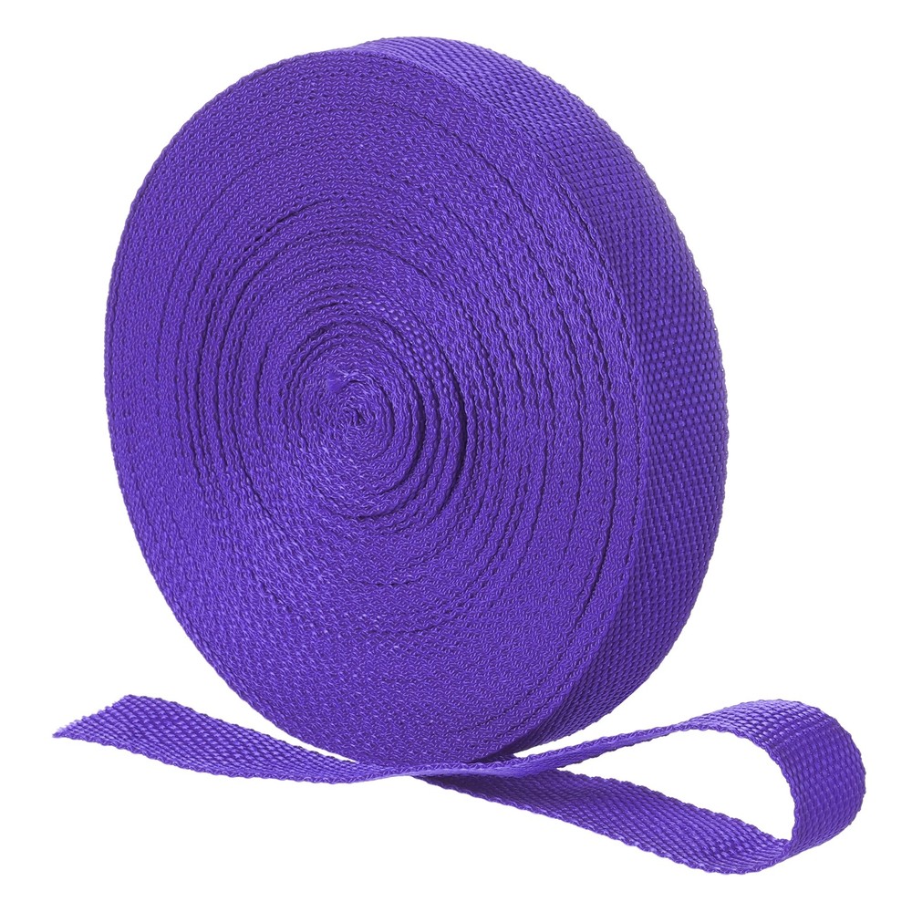 Nylon Webbing Strap, 22 Yards x 1" Polypropylene Flat Webbing Strap (Purple)